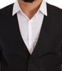 Dolce & Gabbana Gray Silk Slim Fit Waistcoat Formal Vest