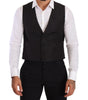 Dolce & Gabbana Gray Silk Slim Fit Waistcoat Formal Vest