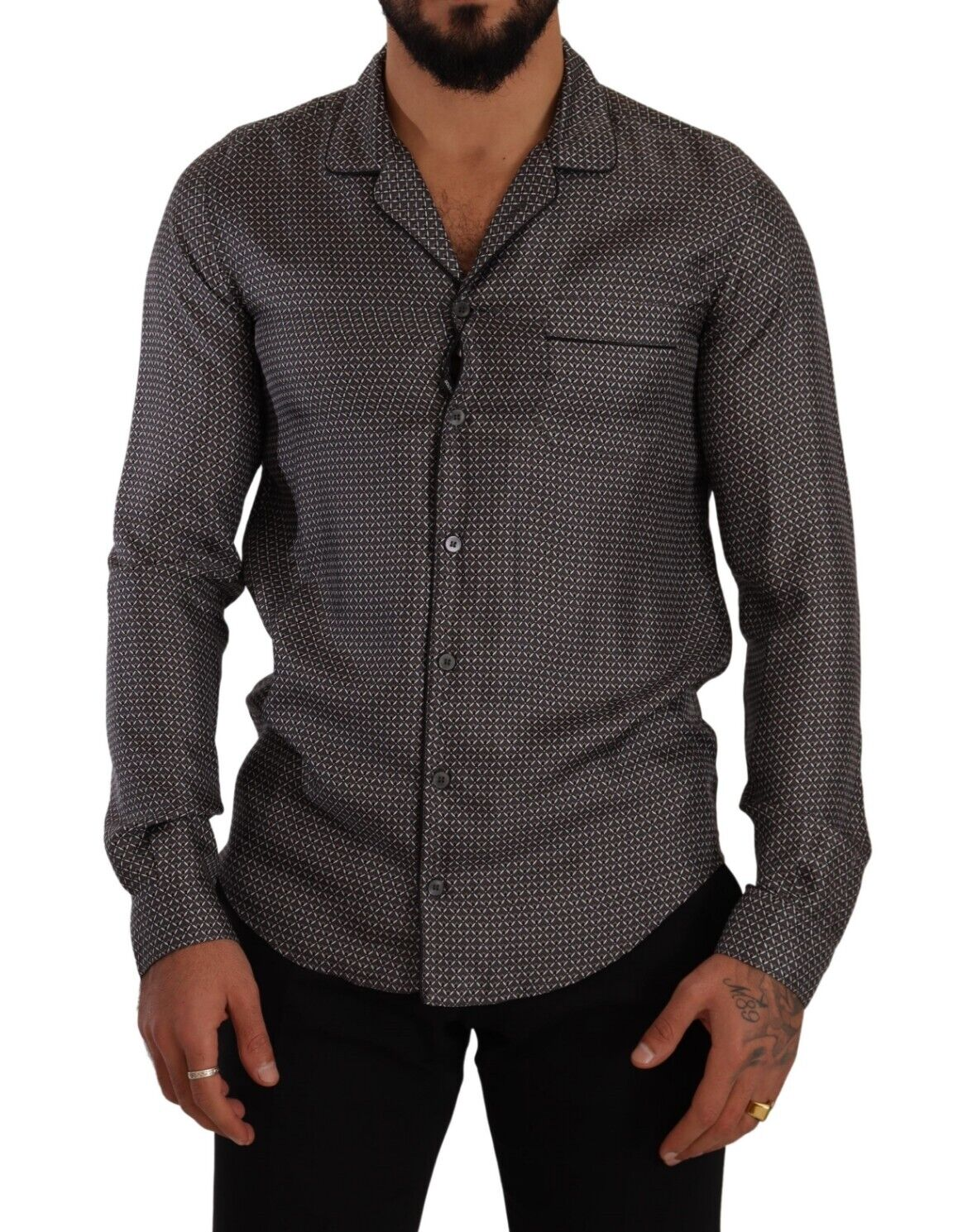 Chemise boutonnée élégante en soie Dolce & Gabbana