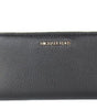 Portefeuille continental Michael Kors Jet Set Travel grand format en cuir galet noir