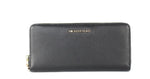 Portefeuille continental Michael Kors Jet Set Travel grand format en cuir galet noir