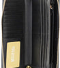 Portefeuille continental Michael Kors Jet Set Travel grand format en cuir galet noir