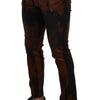 Dolce & Gabbana Black Brown Tie Dye Cotton Skinny Denim Jeans