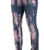 Dolce & Gabbana Blue Pink Tie Dye Cotton Skinny Denim Jeans