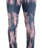 Dolce & Gabbana Blue Pink Tie Dye Cotton Skinny Denim Jeans