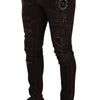 Dolce & Gabbana Brown Distressed Slim Fit Skinny Denim Jeans