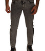 Dolce & Gabbana Gray Wash Crown Embellished Skinny Denim Jeans