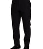 Dolce & Gabbana Blue Wool Silk Formal Trouser Dress Pants