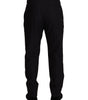 Dolce & Gabbana Blue Wool Silk Formal Trouser Dress Pants