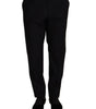 Dolce & Gabbana Blue Wool Silk Formal Trouser Dress Pants
