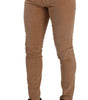 Dolce & Gabbana Brown Corduroy Cotton Skinny Slim Fit Jeans