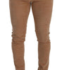 Dolce & Gabbana Brown Corduroy Cotton Skinny Slim Fit Jeans