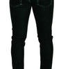Dolce & Gabbana Green Cotton Stretch Skinny Slim Fit Jeans