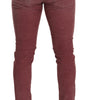 Dolce & Gabbana Pink Corduroy Cotton Skinny Men Denim Jeans