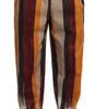 Dolce & Gabbana Multicolor Striped Cotton Tapered Trouser Pants