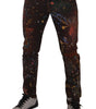 Dolce & Gabbana Brown Color Splash Cotton Regular Denim Jeans