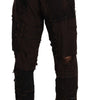 Dolce & Gabbana Brown Cotton Distressed Regular Denim Jeans