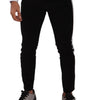 Dolce & Gabbana Black Cotton Stretch Skinny Corduroy Jeans