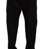 Dolce & Gabbana Black Cotton High Waist Men Trouser Dress Pants