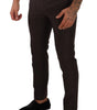 Dolce & Gabbana Brown Striped Wool Formal Trouser Dress Pants