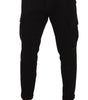 Dolce & Gabbana Black Viscose Cargo Skinny Men Trouser Pants