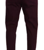 Dolce & Gabbana Purple Cotton Tapered Chinos Dress Pants