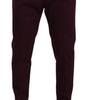 Dolce & Gabbana Purple Cotton Tapered Chinos Dress Pants