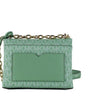 Petit sac bandoulière convertible à rabat en PVC vert d'eau Michael Kors Cece