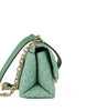 Petit sac bandoulière convertible à rabat en PVC vert d'eau Michael Kors Cece