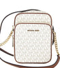 Michael Kors Jet Set Medium Vanilla PVC North South Chain Crossbody Handbag