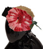 Dolce & Gabbana Black Silk White Hair Parrucchiera Diadem Headband
