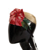 Dolce & Gabbana Black Silk White Hair Parrucchiera Diadem Headband