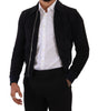 Dolce & Gabbana Blue Suede Lambskin Leather Coat Jacket