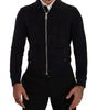 Dolce & Gabbana Blue Suede Lambskin Leather Coat Jacket