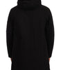 Dolce & Gabbana Black Denim Hooded Parka Coat Winter Jacket