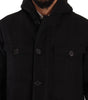 Dolce & Gabbana Black Denim Hooded Parka Coat Winter Jacket