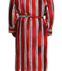 Dolce & Gabbana Chic Striped Silk Sleepwear Robe