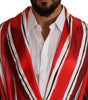 Dolce & Gabbana Chic Striped Silk Sleepwear Robe