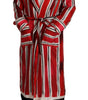 Dolce & Gabbana Chic Striped Silk Sleepwear Robe