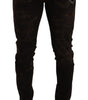 Dolce & Gabbana Brown DG Crown Logo Cotton Skinny Denim Jeans