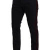 Dolce & Gabbana Blue Bordeaux Cotton Skinny Chino Pants