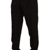 Dolce & Gabbana Brown Wool Skinny Formal Dress Pants