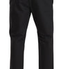 Dolce & Gabbana Gray Bordeaux Striped Cropped Trouser Pants