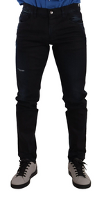 Dolce & Gabbana Blue Cotton Stretch Skinny Denim Trouser Jeans