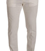 Dolce & Gabbana White Cotton Skinny Corduroy Trouser Pants