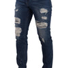 Dolce & Gabbana Blue Wash Cotton Stretch Slim Fit Denim Jeans