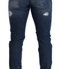 Dolce & Gabbana Blue Wash Cotton Stretch Slim Fit Denim Jeans