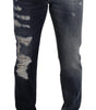 Dolce & Gabbana Blue Cotton Regular Denim Trousers Jeans