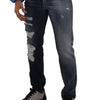 Dolce & Gabbana Blue Cotton Regular Denim Trousers Jeans
