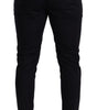 Dolce & Gabbana Blue Cotton Stretch Jogging Trouser Pants